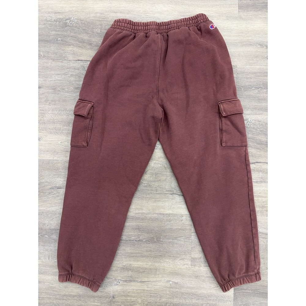 Champion Reverse Weave Cargo Sweatpants Men's M Burgundy Heavyweight Joggers - Picture 5 of 8